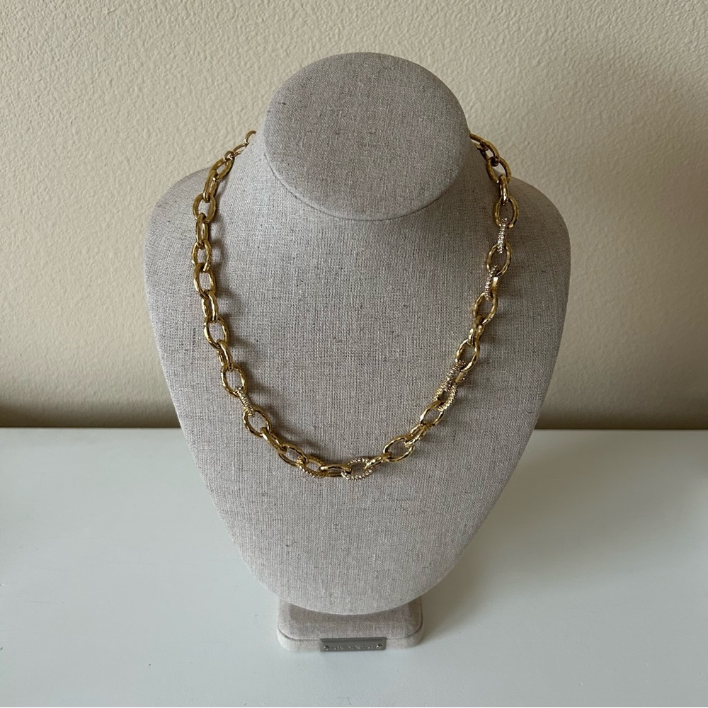 Stella and Dot Gold Christina Link Necklace